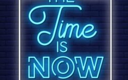 time-is-now-neon-signs-style-text-vector_118419-997