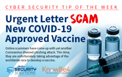 Cybersecurity Scam of the Week COVID-19 Vaccine Phishing Scam