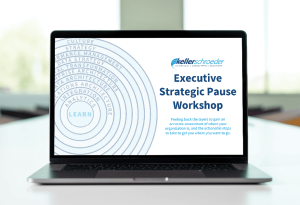 Executive Strategic Pause Workshop on a Laptop